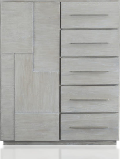 Destination - Five Drawer One Door Sweater Chest - Cotton Gray (2024)