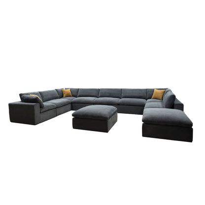 Custom Configuration Modular Sectional & Toss Pillows