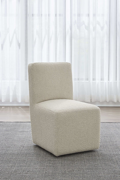 Liv - Fully Upholstered Dining Chair (Set of 2) - Brun Boucle