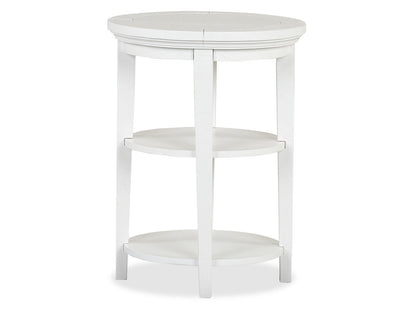 Heron Cove - Round Accent End Table - Chalk White