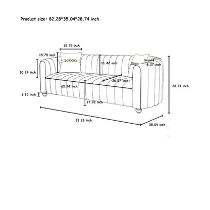 Sofa With Accents And Removable Cushions
