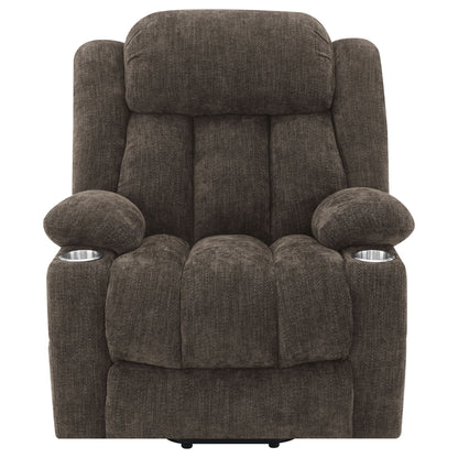 Beca - Upholstered Power Lift Recliner With Cupholders And USB Charging