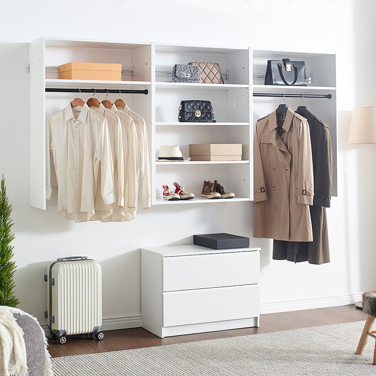 Devi - Wall Mounted Closet System With Modular Units