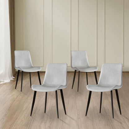 Modern Dining Chair With Carbon Steel Legs