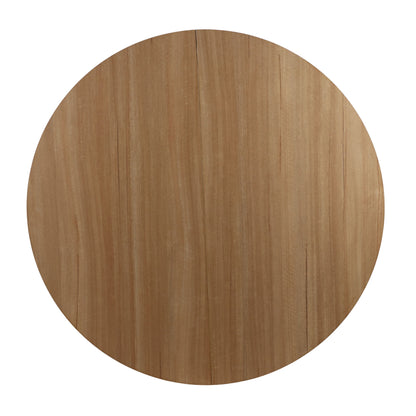 Pedestal Table For Living Room - White / Light Oak