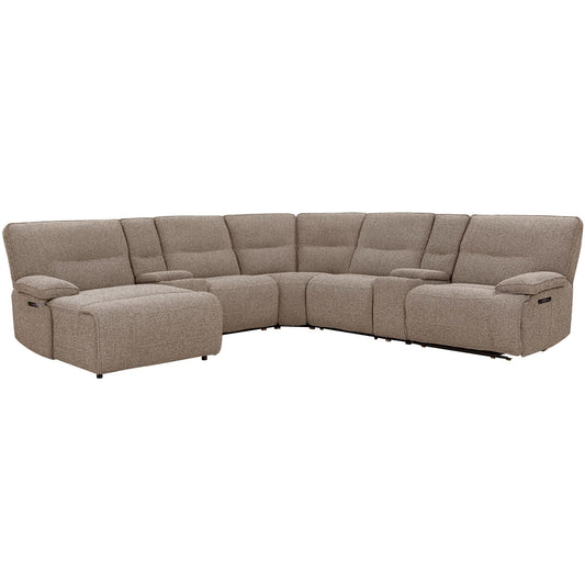 Lucius - 7 Piece Modular Zero Gravity Power Reclining Sectional With Left Arm Facing Chaise - Gellar Earth