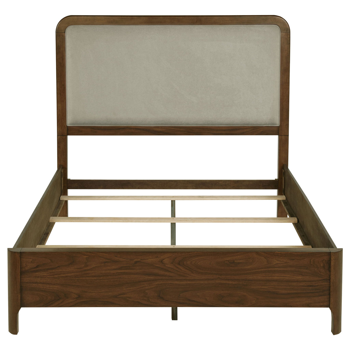 Verona - Queen Upholstered Panel Bed - Walnut