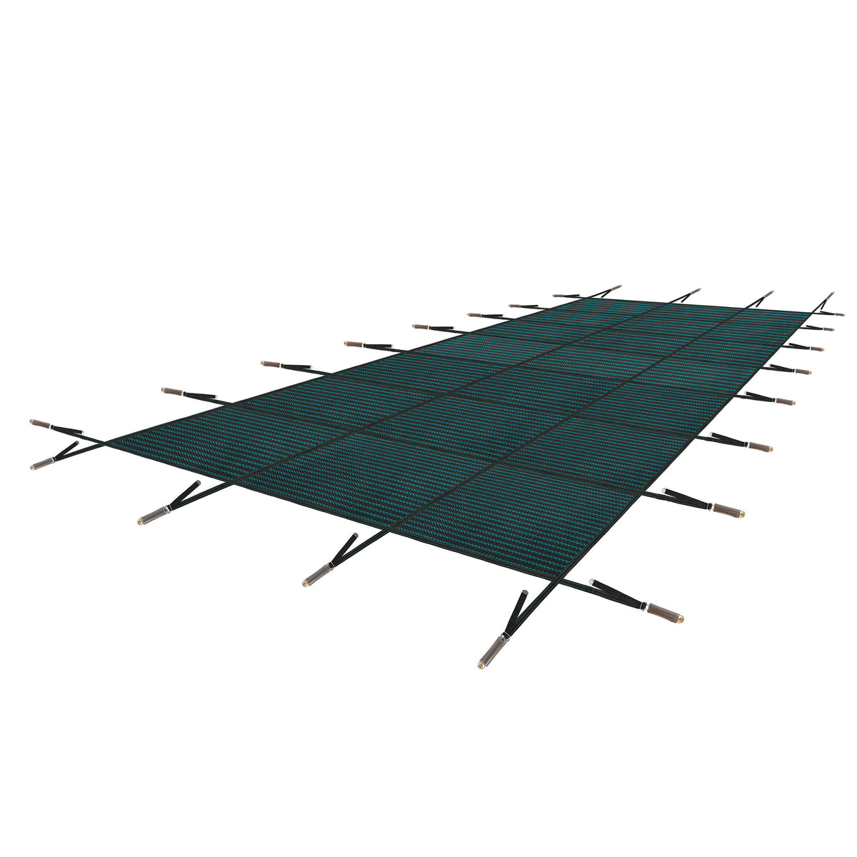 Swimming Pool Safety Cover For Rectangular Underground Pools - Green