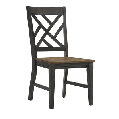 Harper - Lattice Chair - Brushed Brown / Pecan