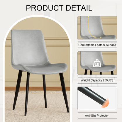 Modern Dining Chair With Carbon Steel Legs
