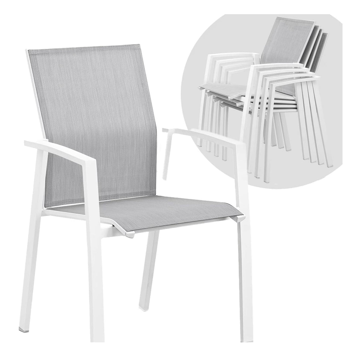 Patio Stackable Dining Chairs (Set of 4)