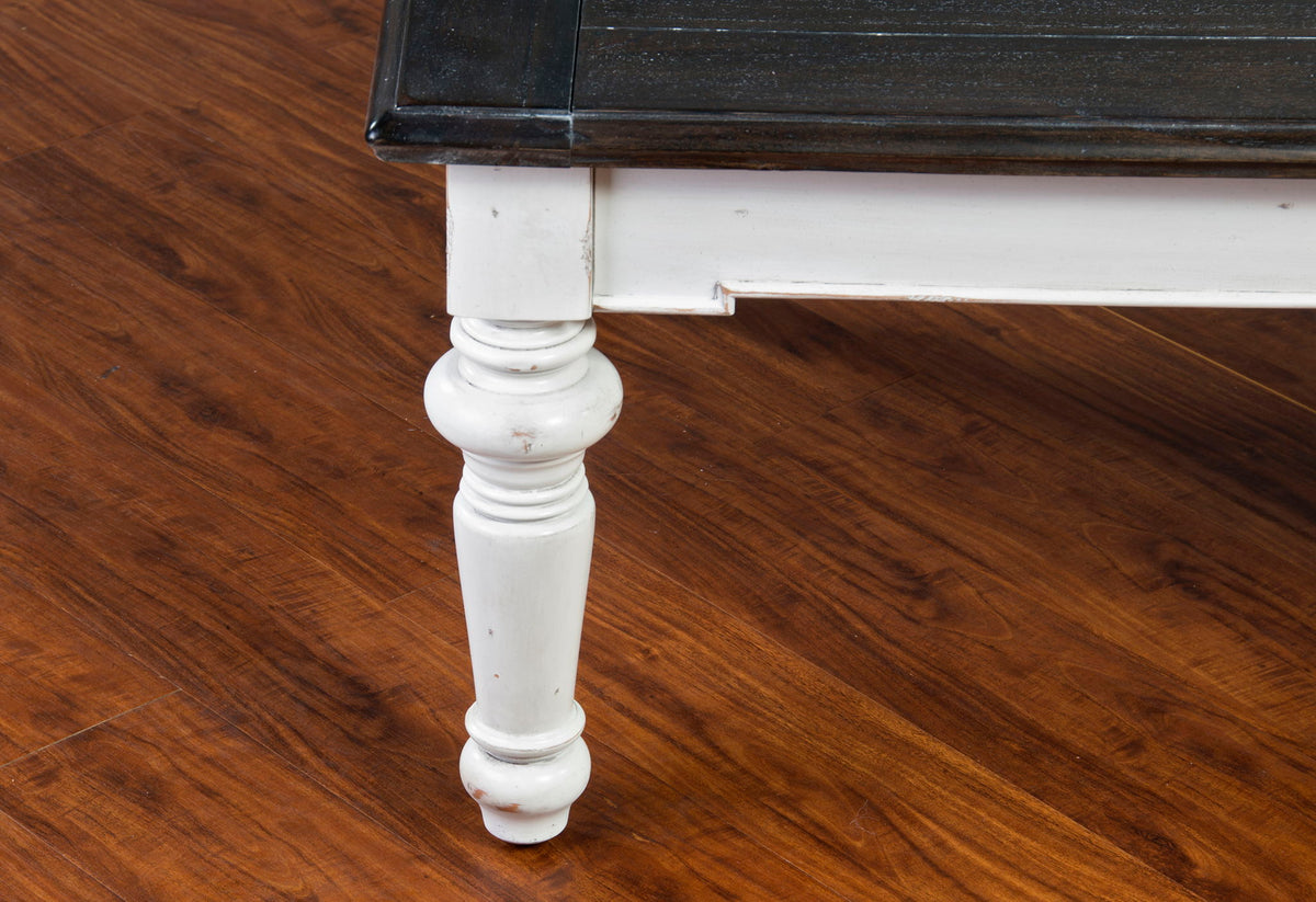 Carriage House - Coffee Table - Cottage White / Europen Dark