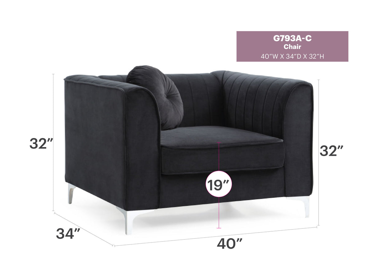 Contemporary Sloped Armchair