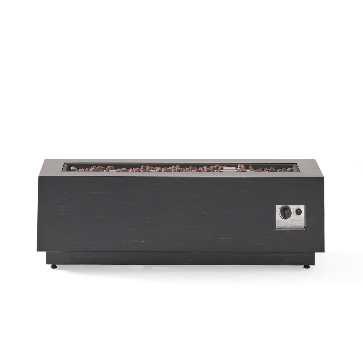 Modern Outdoor Iron Propane Fire Pit, 50, 000 Btu, Sleek Design - Brown / Gold