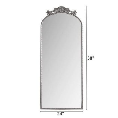 Vintage Arched Full Body Mirror, Wall Mounted For Living Room