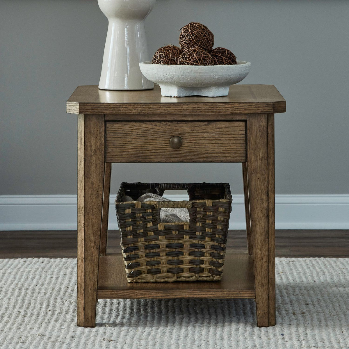 Carolina Park - End Table - Amber Brown