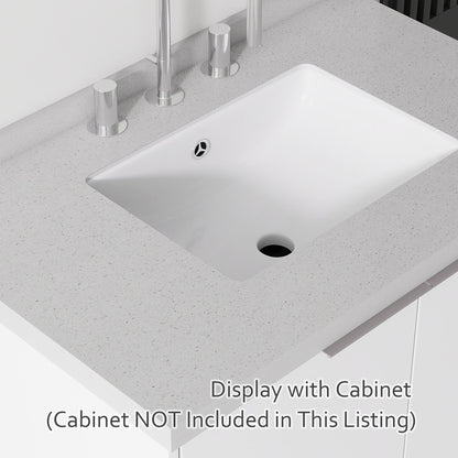 Basin Sink With 2" Thick Rim, Triple Faucet Holes, Sink Only