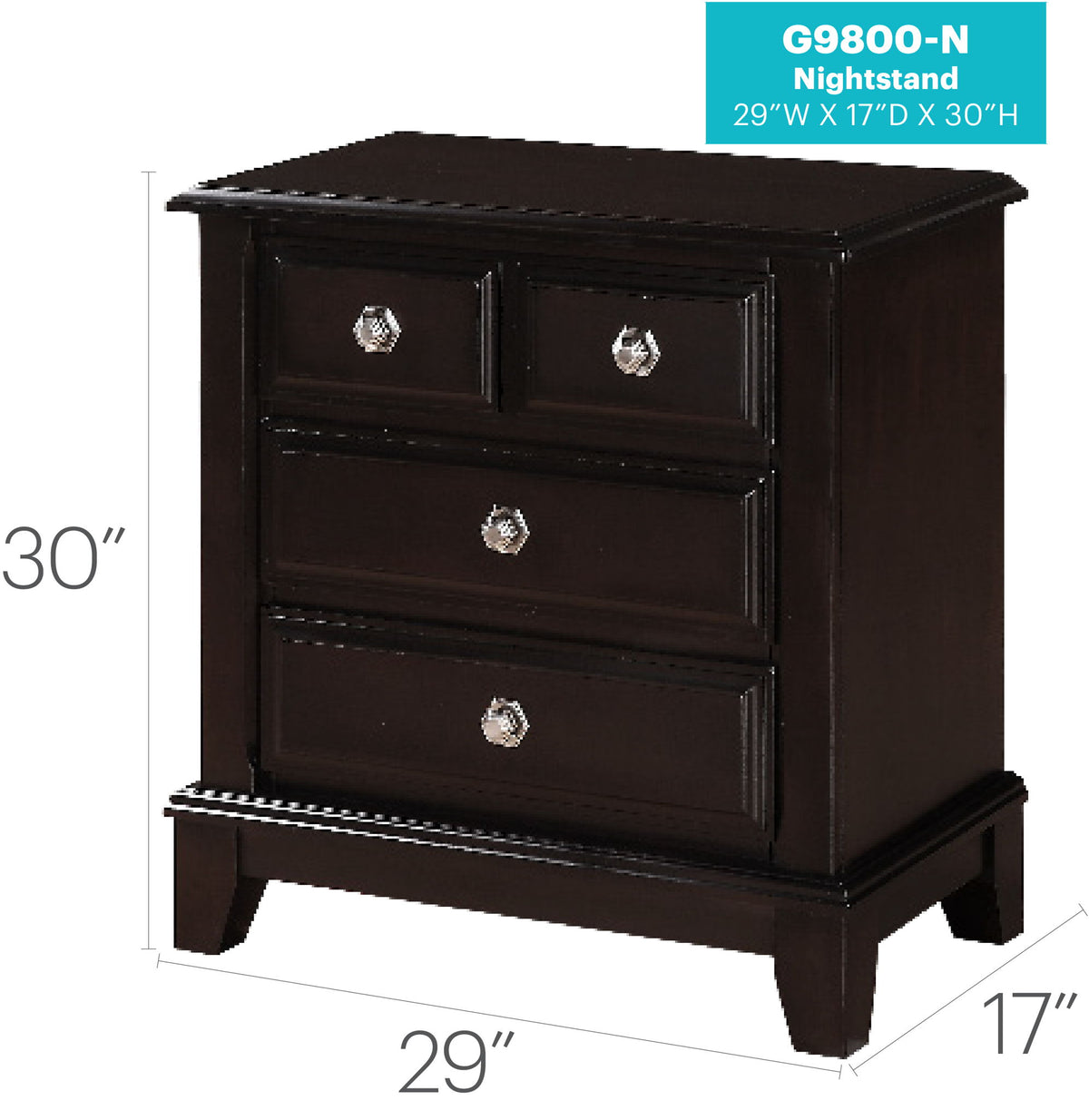 Ashford - Nightstand - Cappuccino
