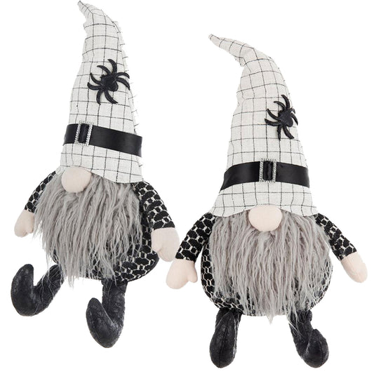 Sitting Gnome With Hat Spider, For Halloween Decor