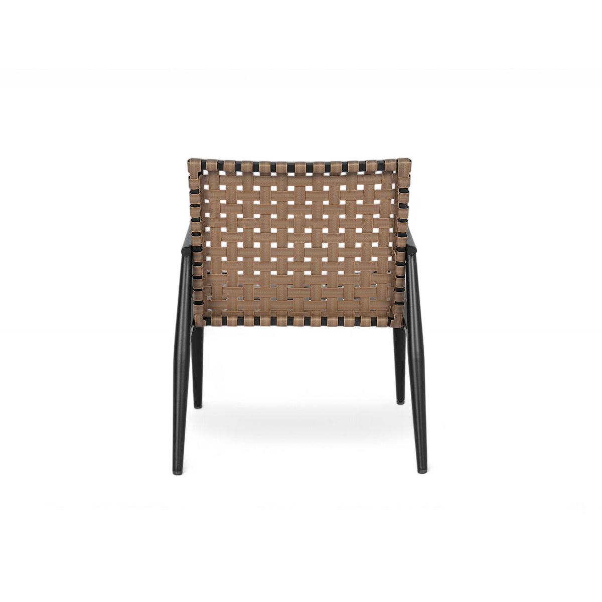 Outdoor Chat Set, 2 Chairs & Side Table - Black / Brown