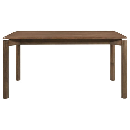 Svenstra - Rectangular Dining Table Set With Armless Side Chairs, Wood, Natural Walnut, 59 X 35.5 X 30 Inches