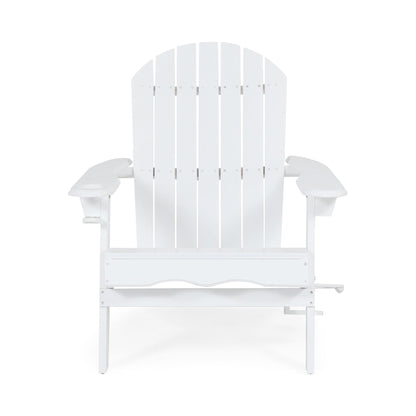 Zenithia - Outdoor Foldable Adirondack Chair With 2 Cup Holders