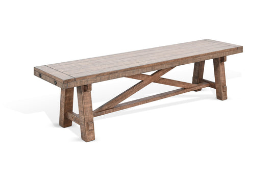 Wood Dining Bench - Desert Rock