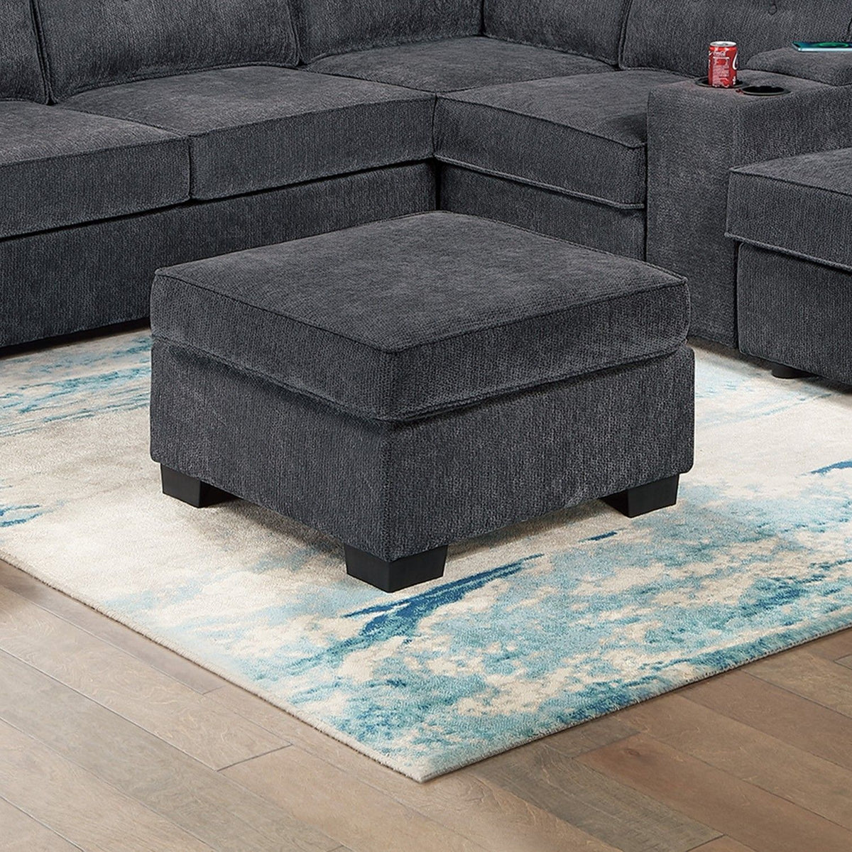 Sectional Set With Reversible Loveseat, USB Console, Corner Wedge & Ottoman