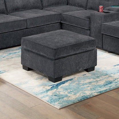 Sectional Set With Reversible Loveseat, USB Console, Corner Wedge & Ottoman