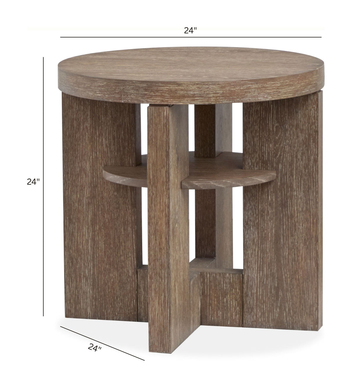 Conway - Round End Table - Spiced Brown