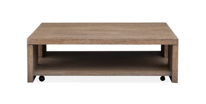 Conway - Square Cocktail Table With Casters - Spiced Brown