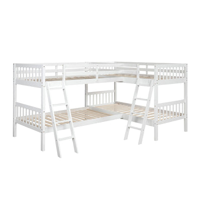 L Shaped Bunk Bed With Ladder