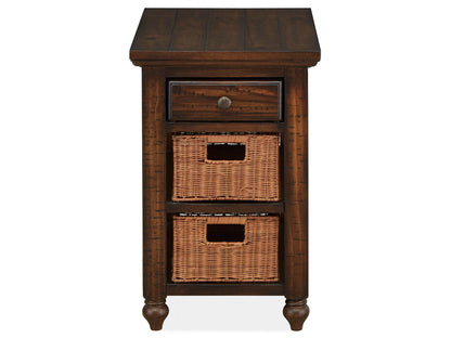 Cottage Lane - Wood Rectangular Chair Side End Table - Coffee