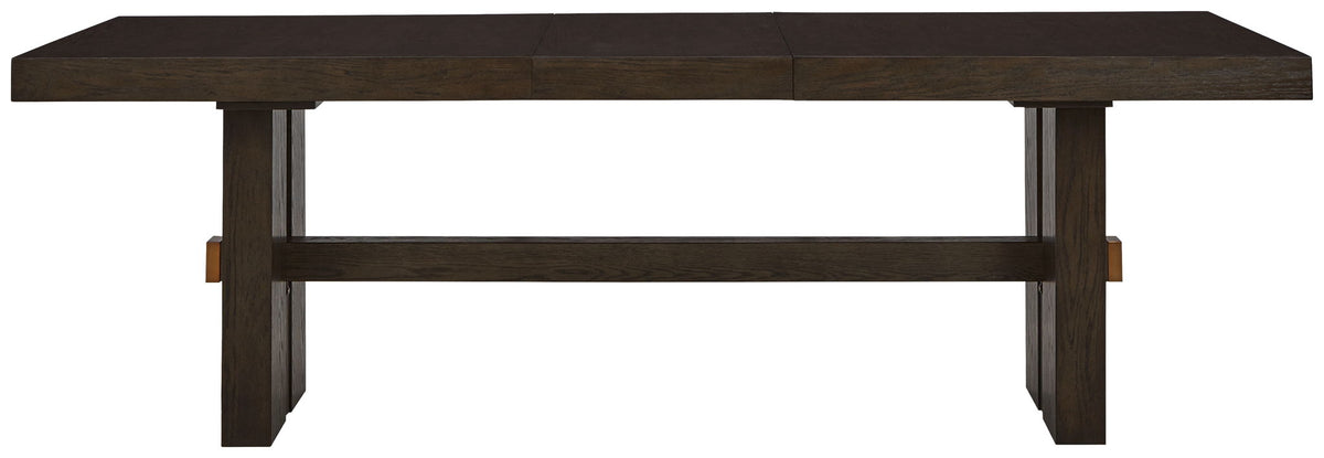 Burkhaus - Rectangular Dining Room Extension Table - Dark Brown