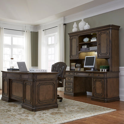 Amelia - 5 Piece Home Office Jr Executive Set - Antique Toffee