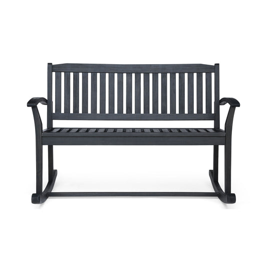 Baxter - Rocking Loveseat - Dark Gray