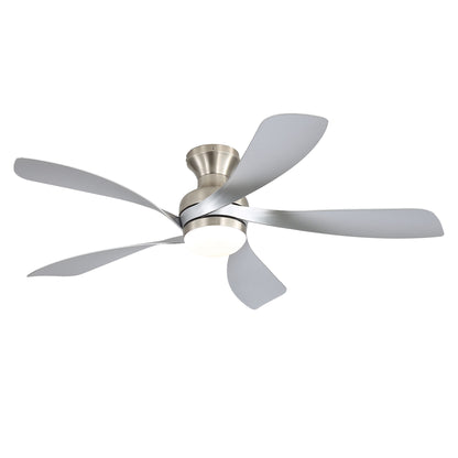 52" Ceiling Fan With 3 Color Dimmable LED Light, DC Reversible Motor, 6 Speed Settings