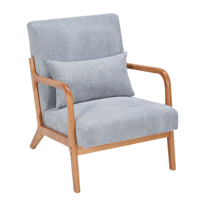 Accent Arm Chair With Pillow Upholstered