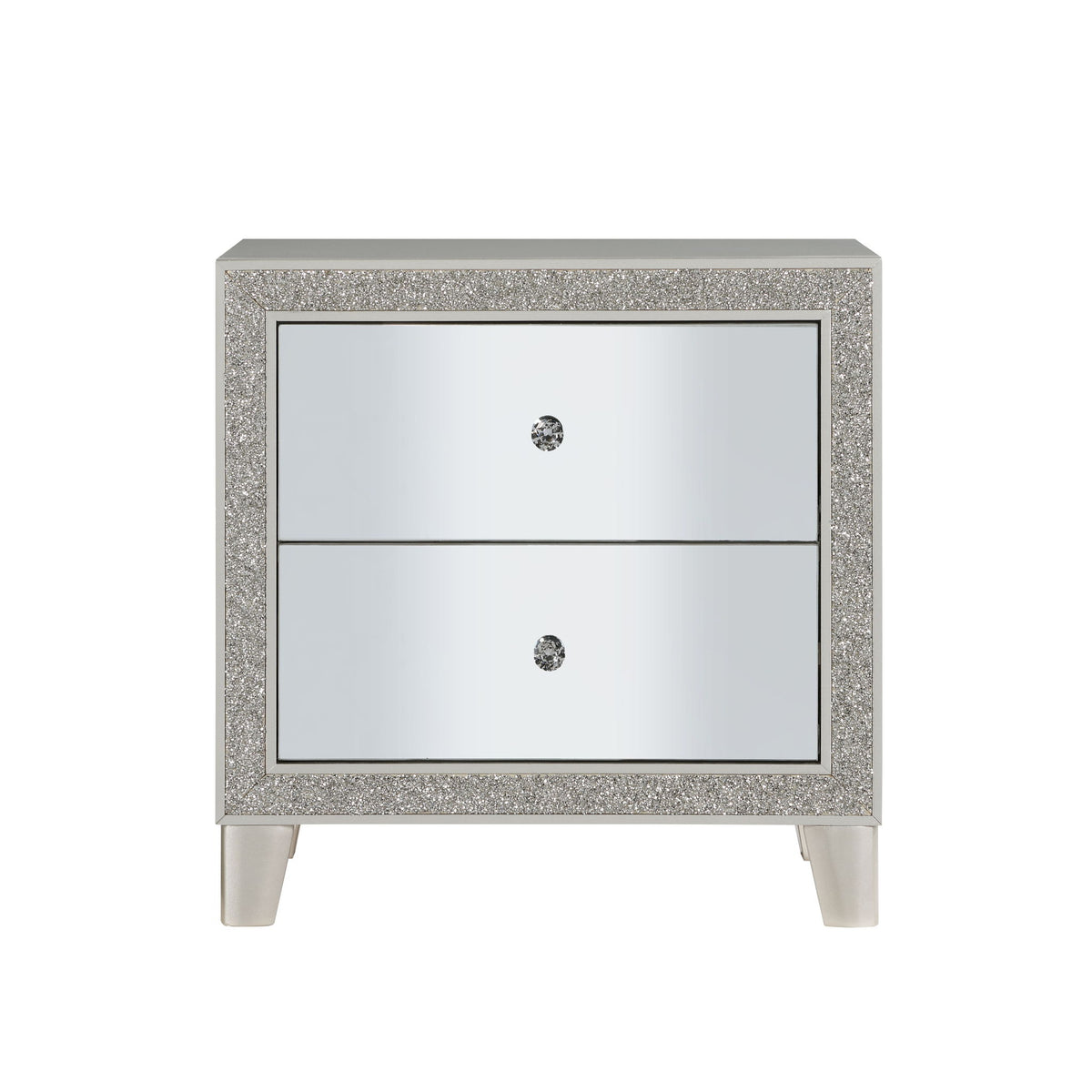 Sliverfluff - Mirrored Nightstand - Champagne