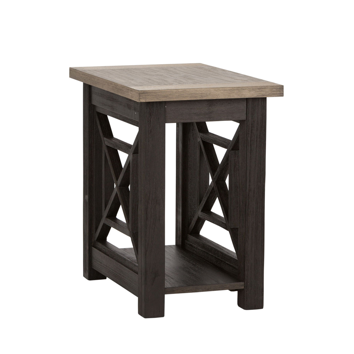 Heatherbrook - Chair Side Table - Charcoal & Ash