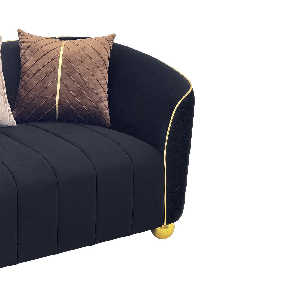 Sofa With Metallic Accents