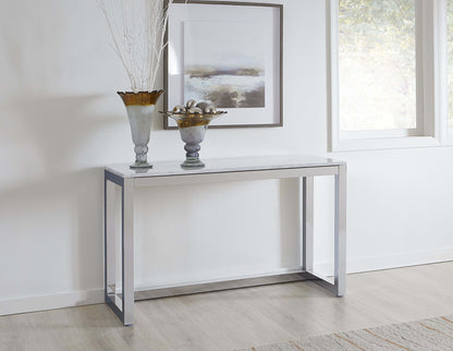 Amalfi - Carrara Marble Top Sideboard - Chrome