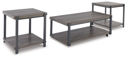 Wilmaden - Occasional Table Set (Set of 3) - Gray / Black