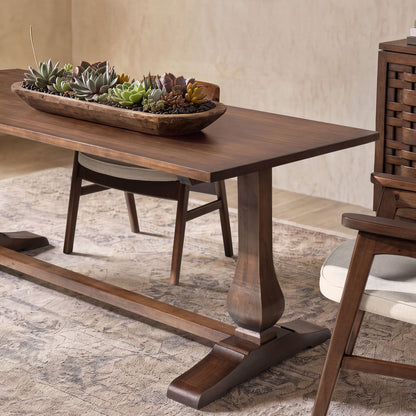 Whitmore - Trestle Dining Table - Dark Brown