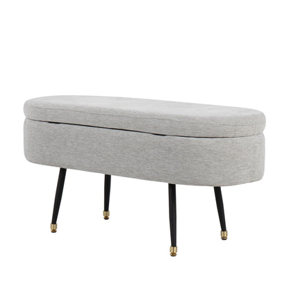 Harvey - Contemporary Storage Bench - Gray