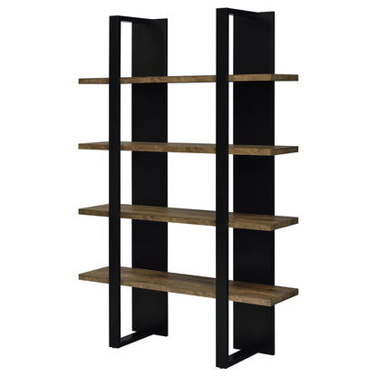 Mystrene - 4 Shelf Bookcase With Open Shelving Design - Black