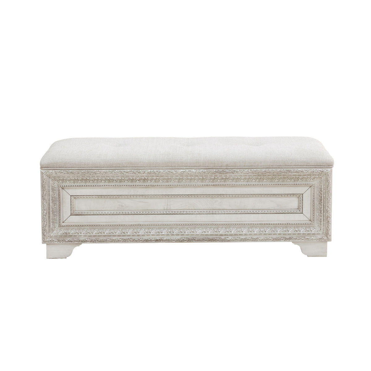 Camila - Storage Bed Bench - Creamy White