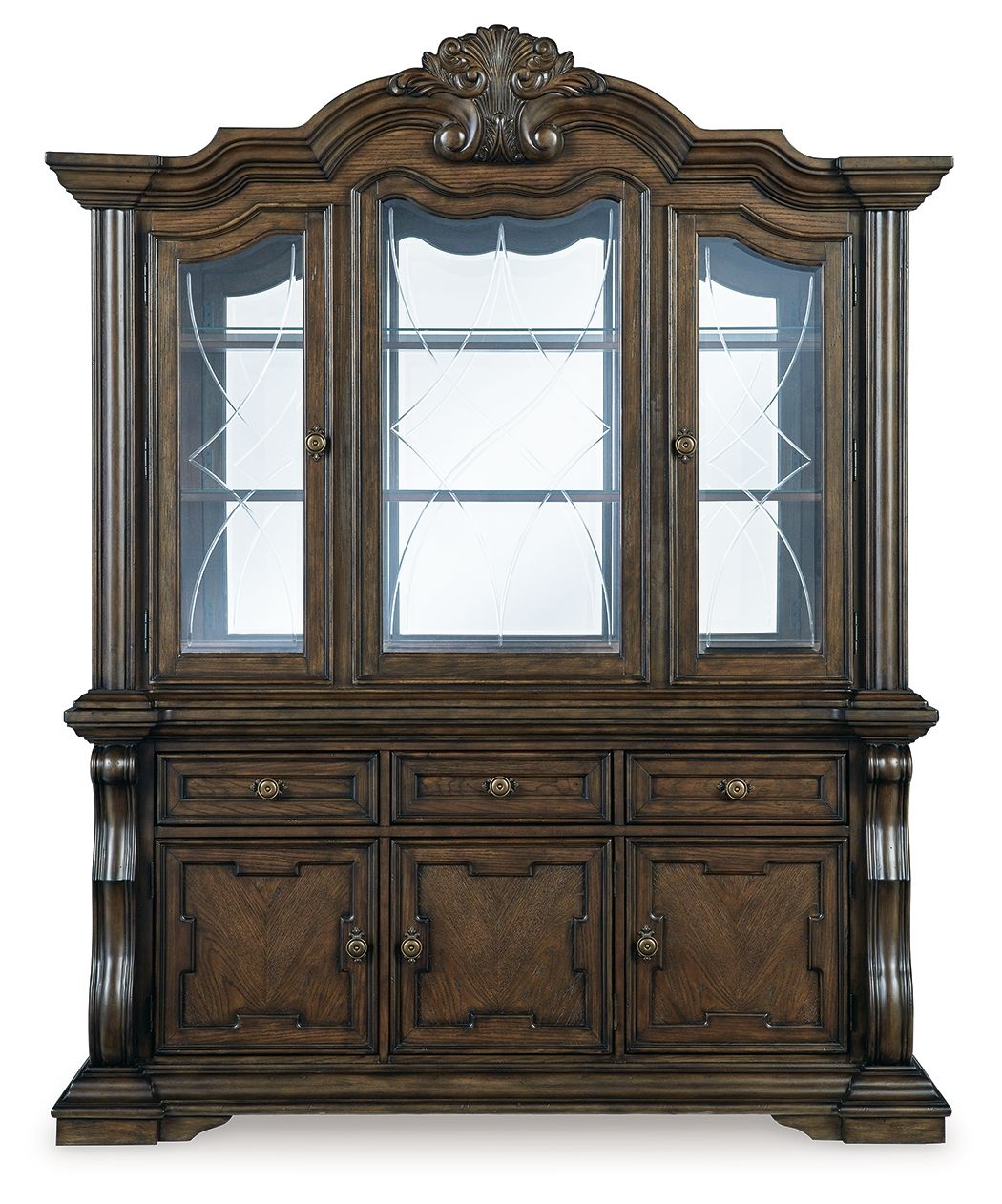 Maylee - Dining Buffet And Hutch - Dark Brown