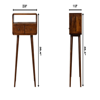 Mini Console Table - Chestnut