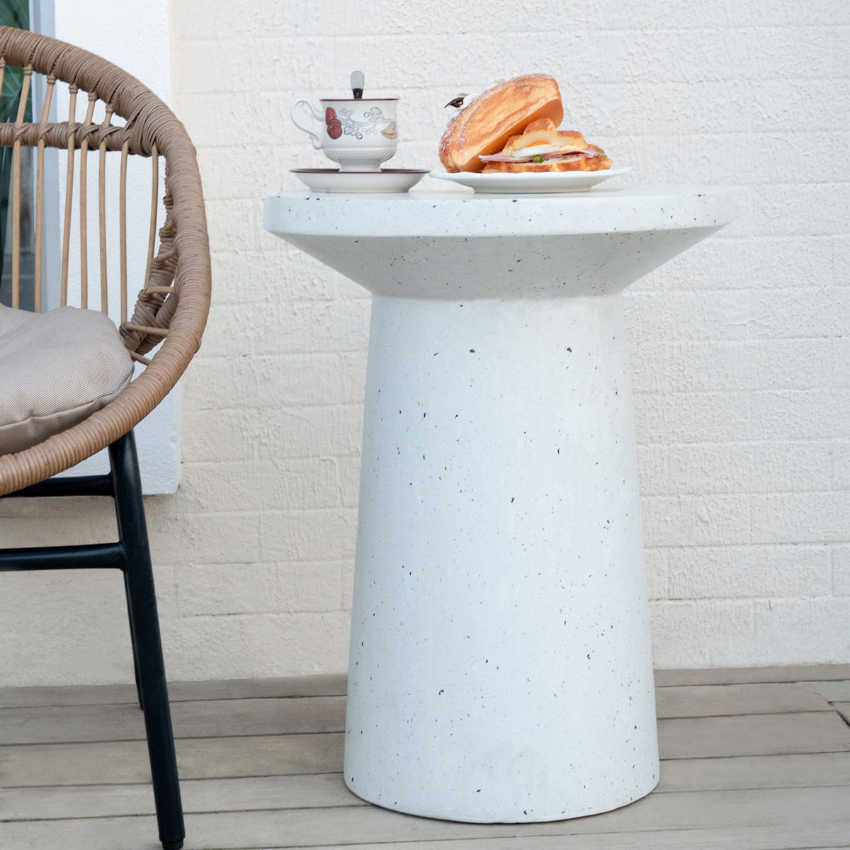 Terrazzo - Outdoor Side Table - White